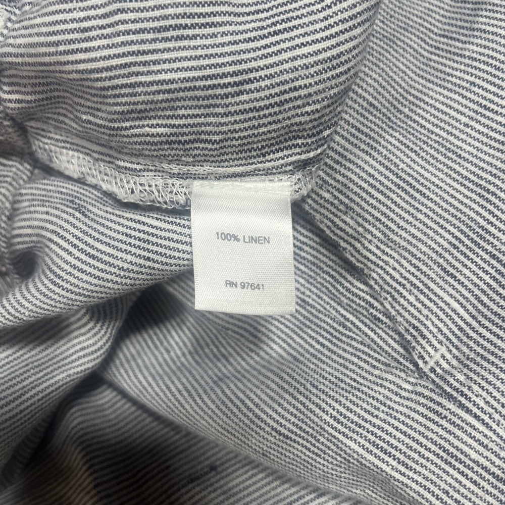 J Jill Love Linen Stripe Drawstring Pull On Pants Womens XL Coastal Resort Boho - Picture 11 of 12